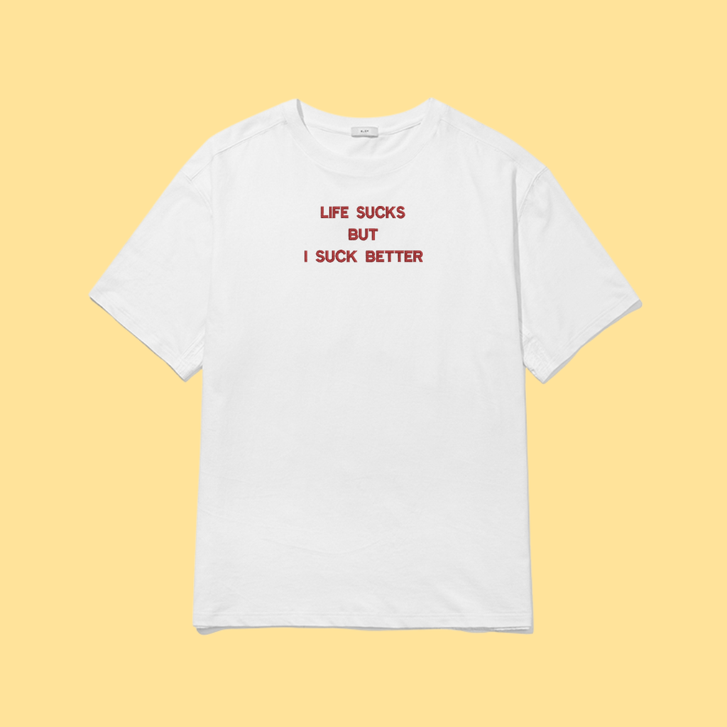 Tricou Brodat Life Sucks