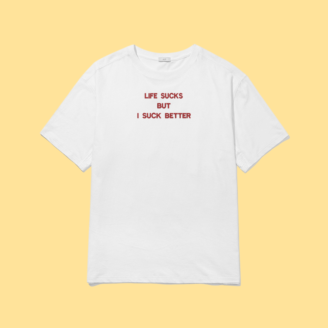 Tricou Brodat Life Sucks