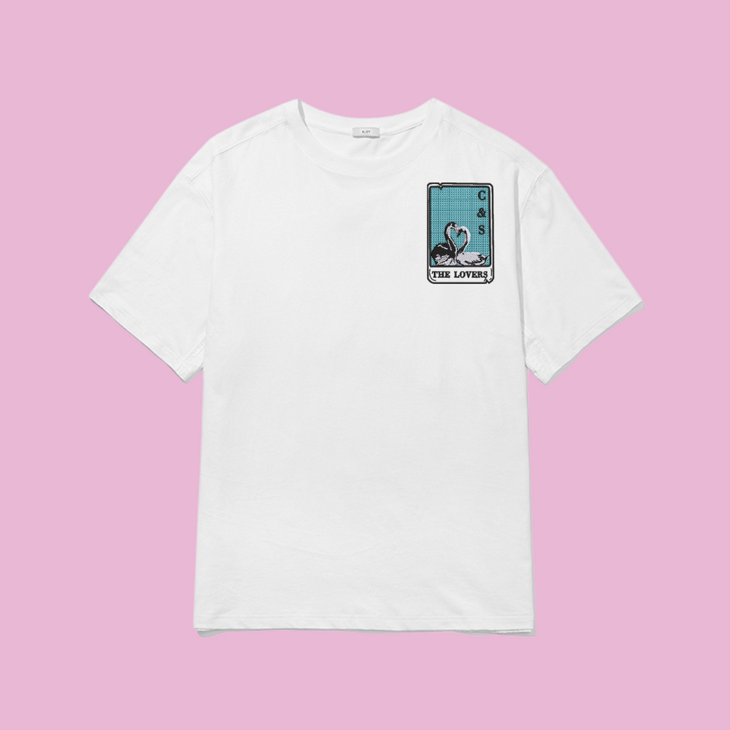 Tricou Brodat Personalizat The Lovers Initiale